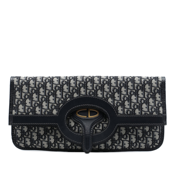 Fold Over Pochette Oblique Bleu