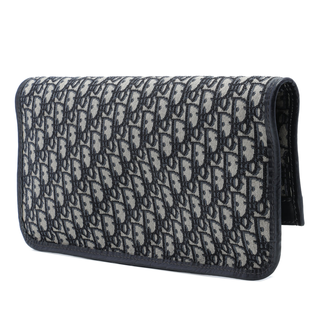 Fold Over Pochette Oblique Bleu