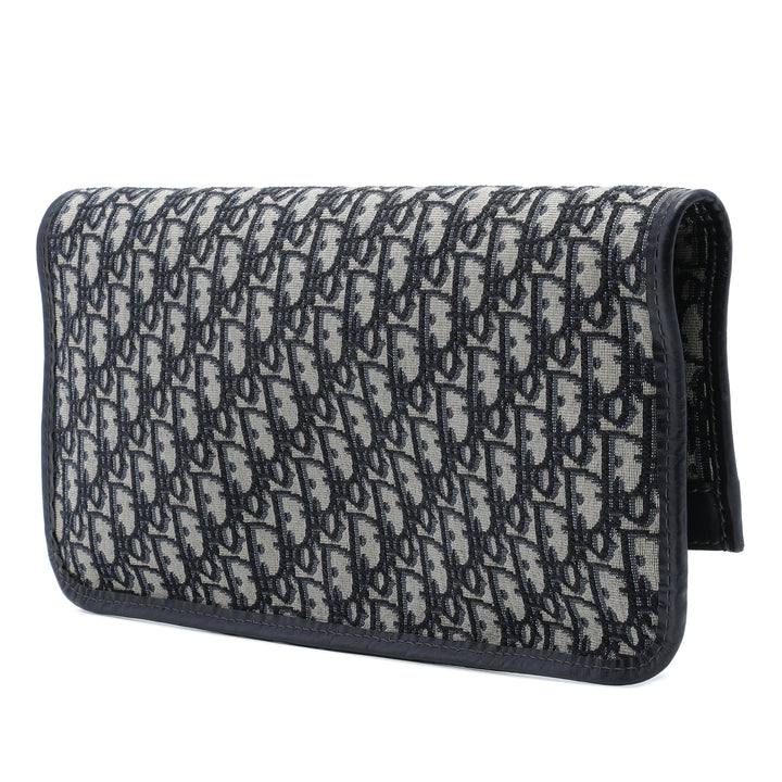 Fold Over Pochette Oblique Bleu