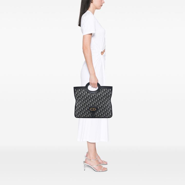 Fold Over Pochette Oblique Bleu