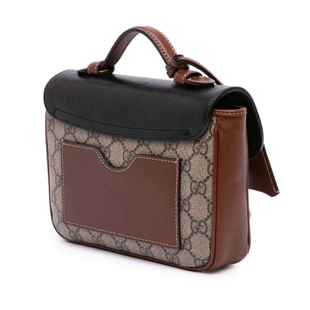 Padlock à rabat Poche Sac Mini GG Supreme Beige