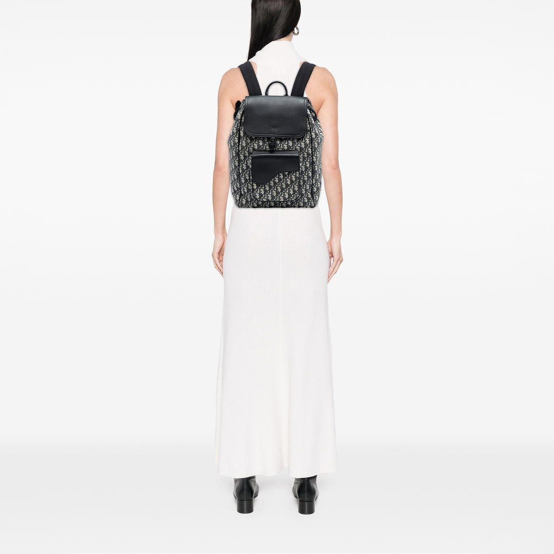Dior Oblique Toile Saddle Sac à dos