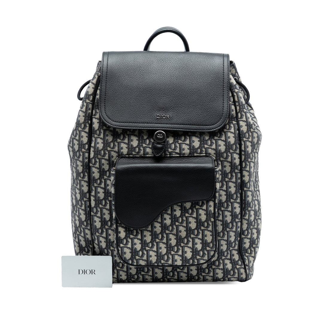 Dior Oblique Toile Saddle Sac à dos