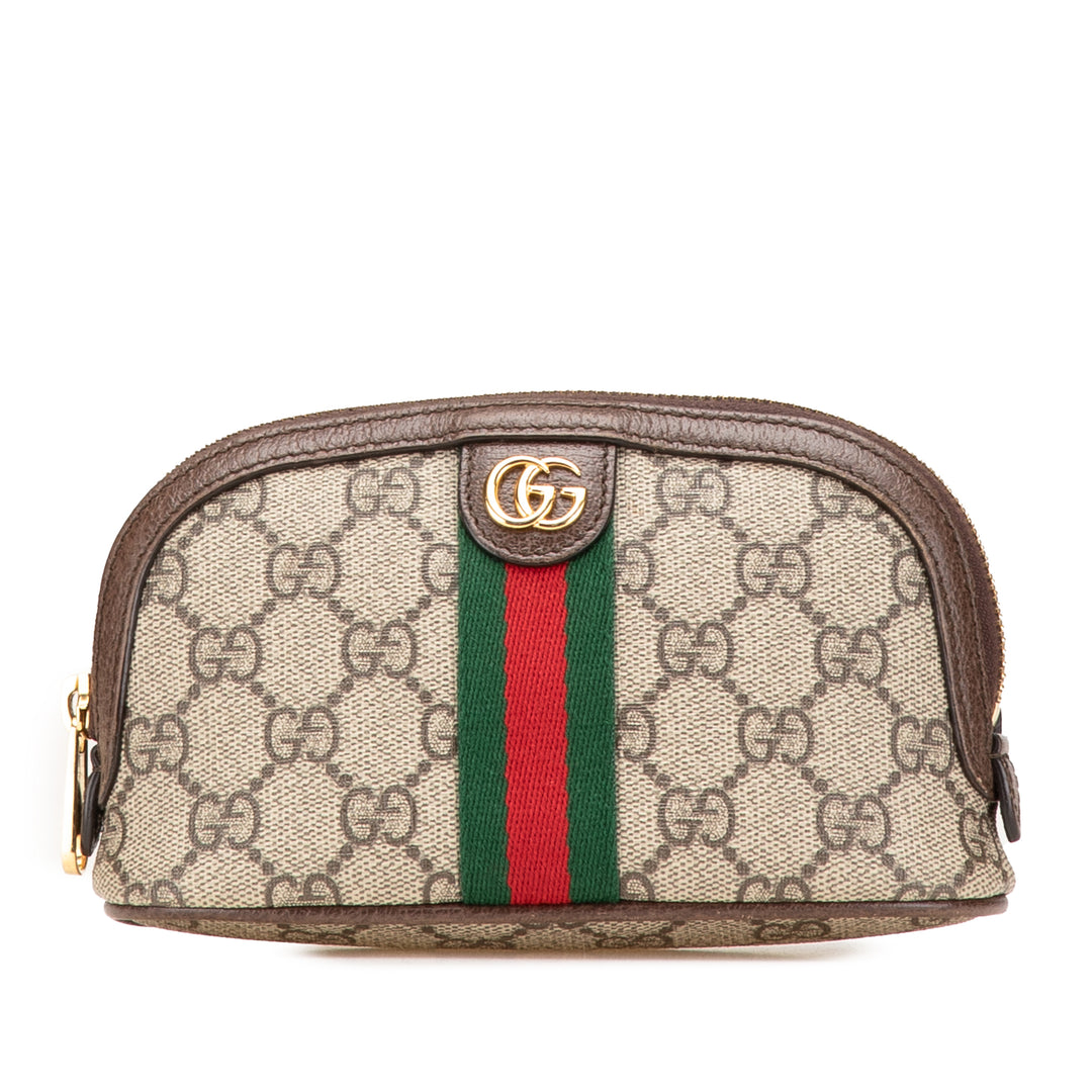 GG Supreme Web Ophidia Pouch Brown - Gaby Paris