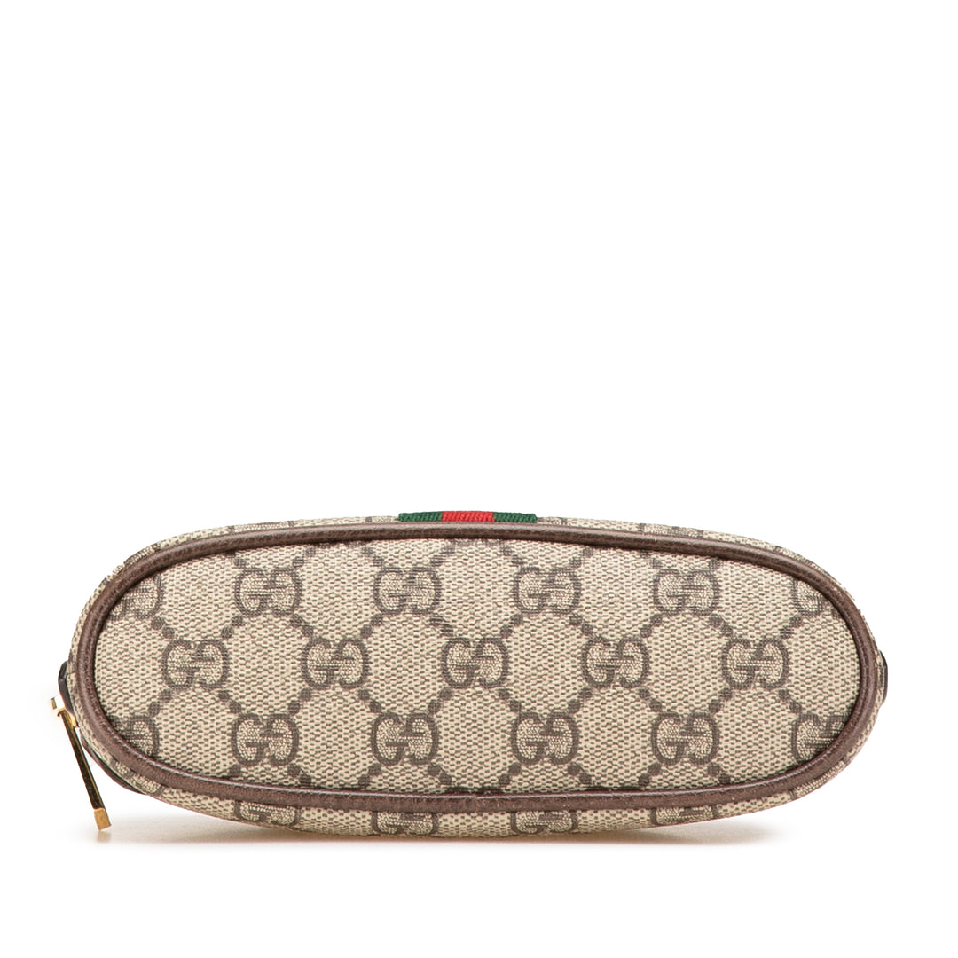 GG Supreme Web Ophidia Pouch Brown - Gaby Paris