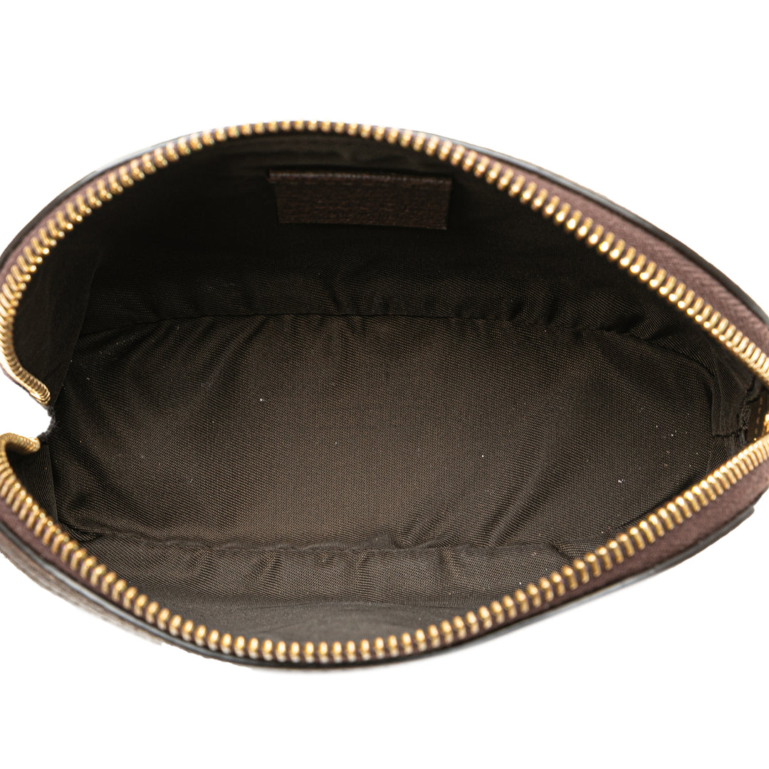 GG Supreme Web Ophidia Pouch Brown - Gaby Paris