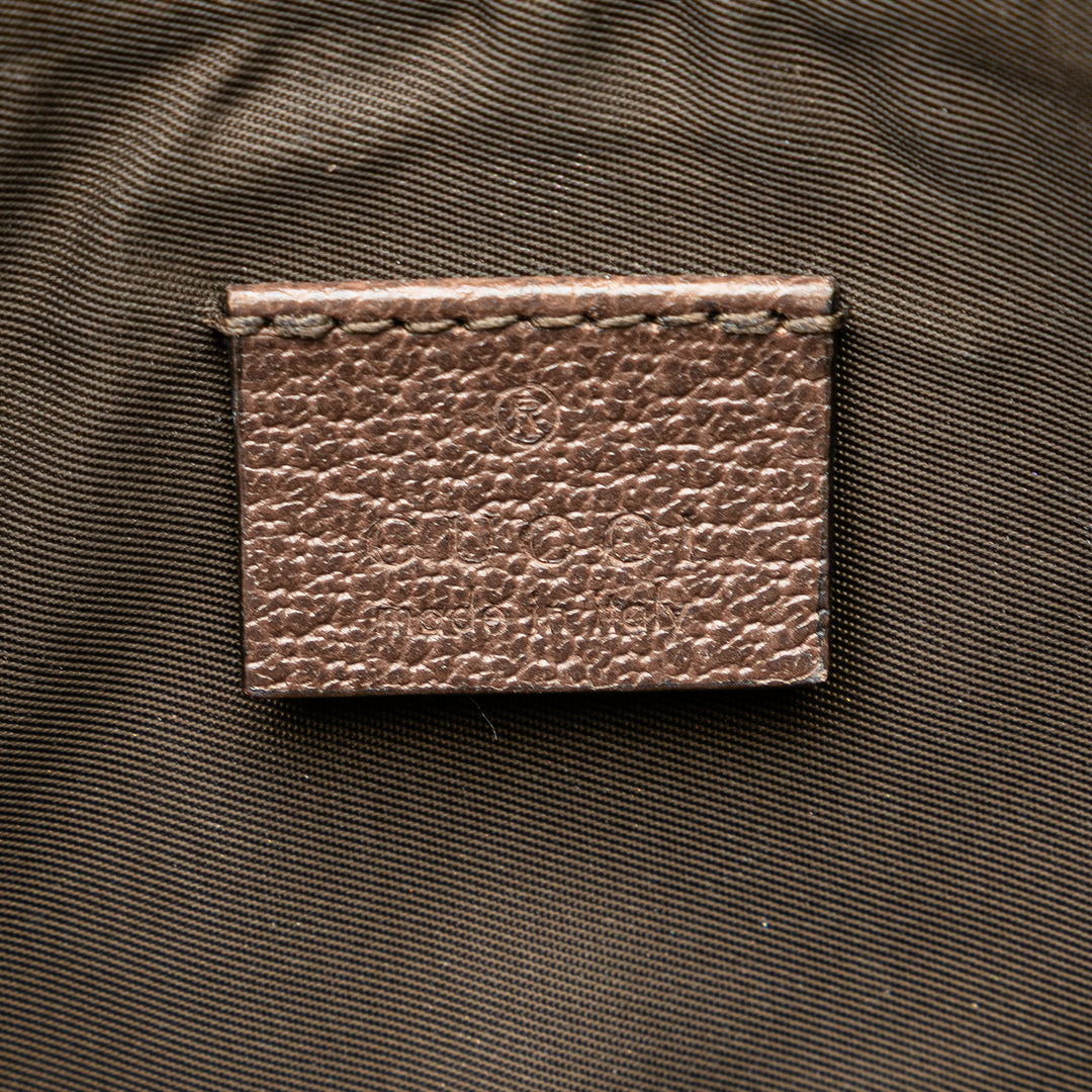 GG Supreme Web Ophidia Pouch Brown - Gaby Paris