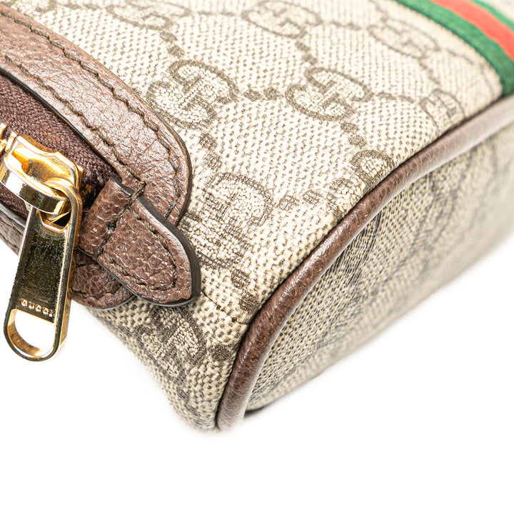 GG Supreme Web Ophidia Pouch Brown - Gaby Paris