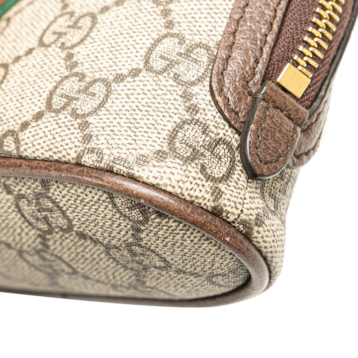 GG Supreme Web Ophidia Pouch Brown - Gaby Paris