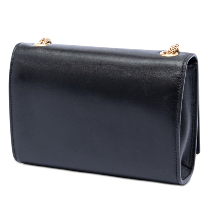 Saint Laurent Small Cuir Monogram Kate Pompon Sac porté croisé