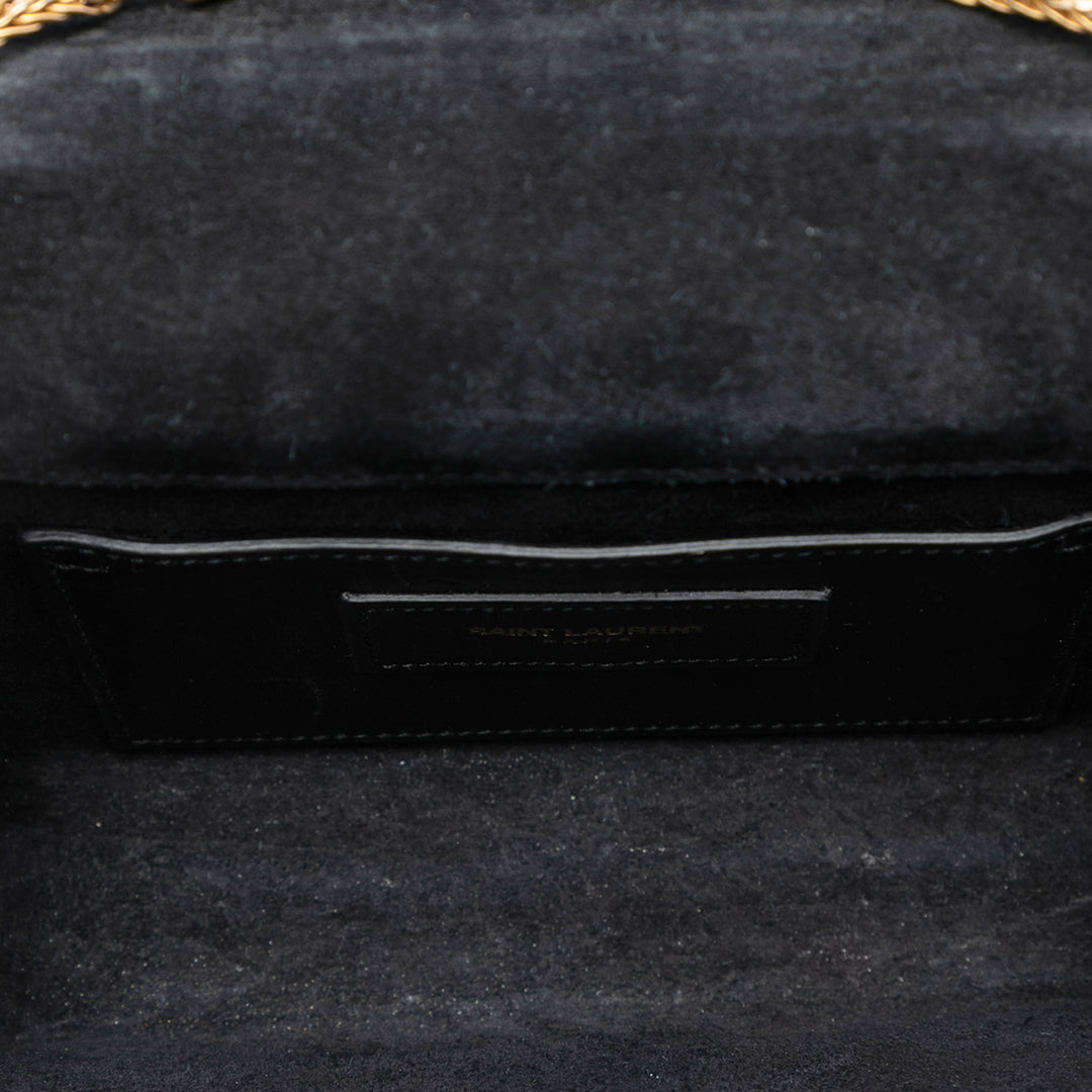 Saint Laurent Small Cuir Monogram Kate Pompon Sac porté croisé