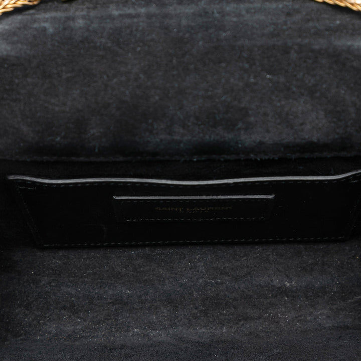 Saint Laurent Small Cuir Monogram Kate Pompon Sac porté croisé