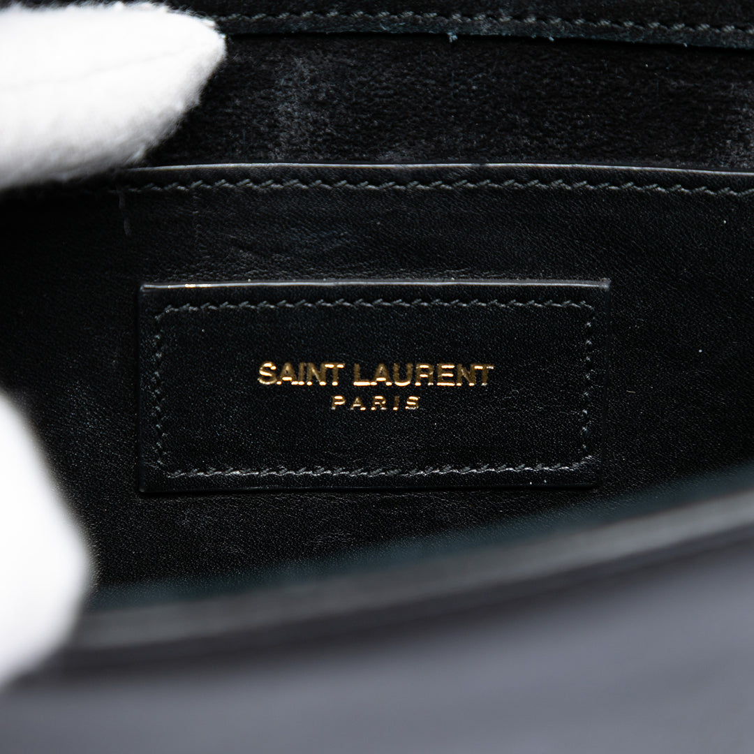 Saint Laurent Small Cuir Monogram Kate Pompon Sac porté croisé