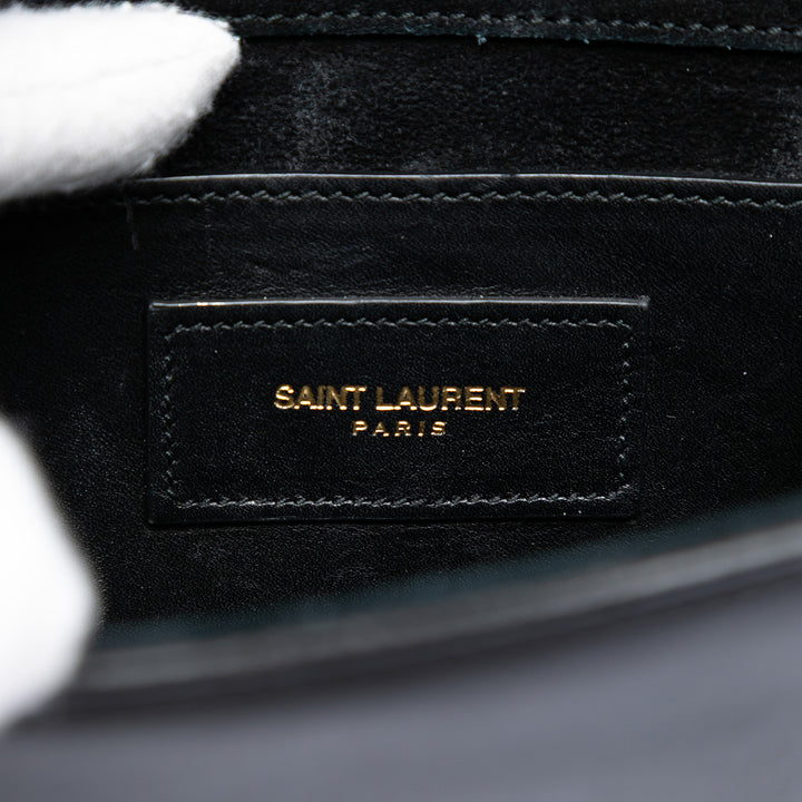 Saint Laurent Small Cuir Monogram Kate Pompon Sac porté croisé