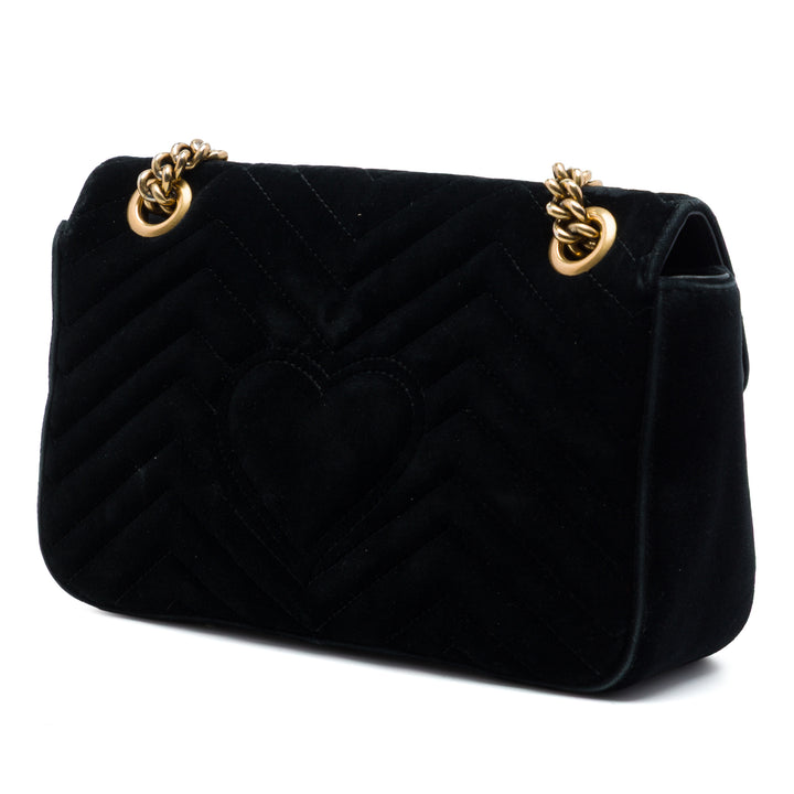 GG Marmont Matelasse Sac Moyen Noir