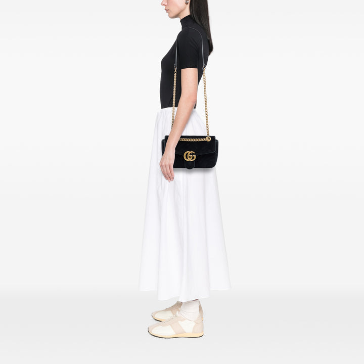 GG Marmont Matelasse Sac Moyen Noir