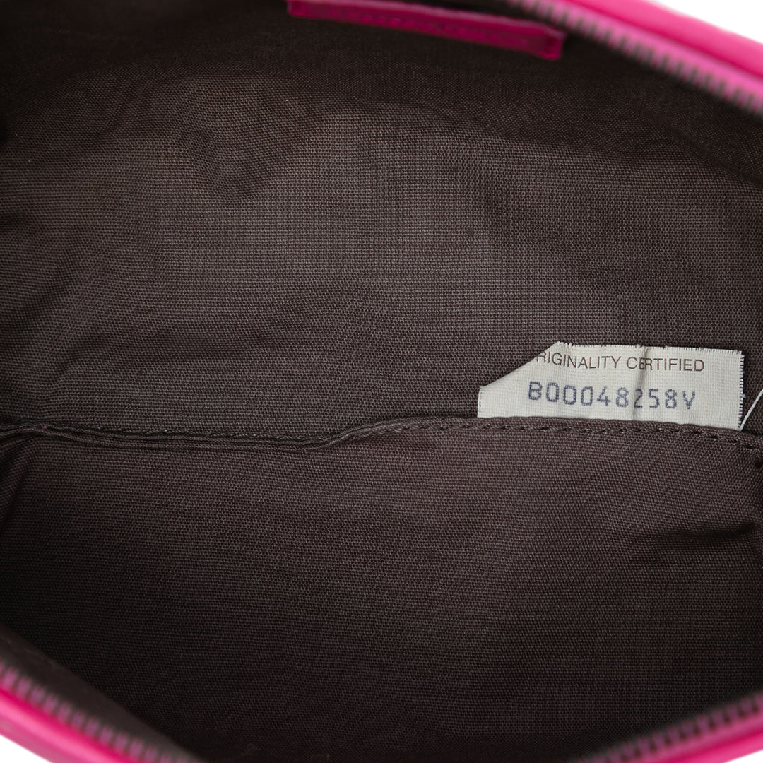 Matelassé Zippé Pochette nappa Rose
