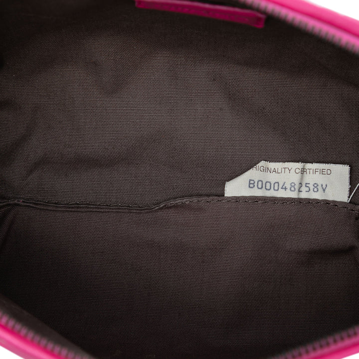 Matelassé Zippé Pochette nappa Rose