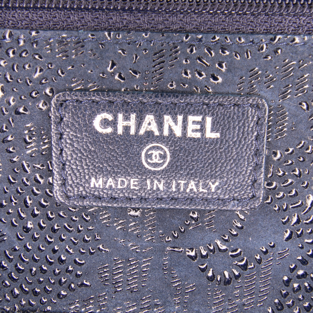 Lace Overlay Goatskin Wallet On Chain Blue - Gaby Paris