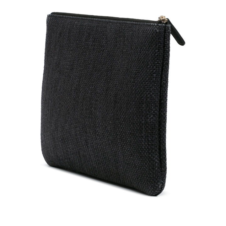 Chanel Medium Straw Deauville O Étui Pochette