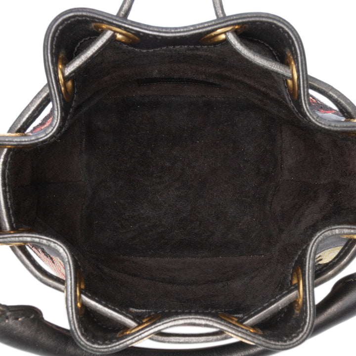 Saint Laurent Small Palm Tree Print Toile Emmanuelle Bucket Bag Noir – GABY PARIS Authentique