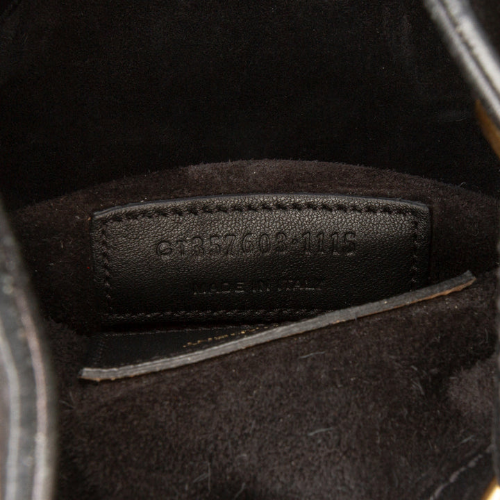 Saint Laurent Small Palm Tree Print Toile Emmanuelle Bucket Bag Noir – GABY PARIS Authentique