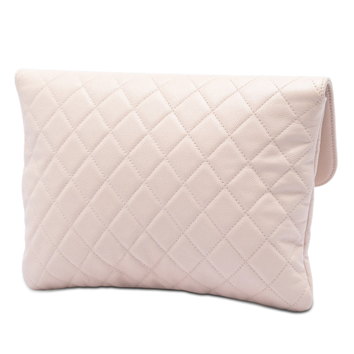 Chanel Medium Matelassé Caviar Golden Class O Étui Pochette