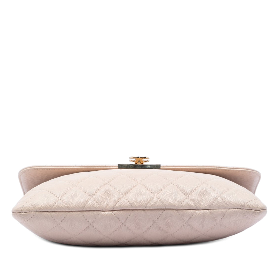Chanel Medium Matelassé Caviar Golden Class O Étui Pochette