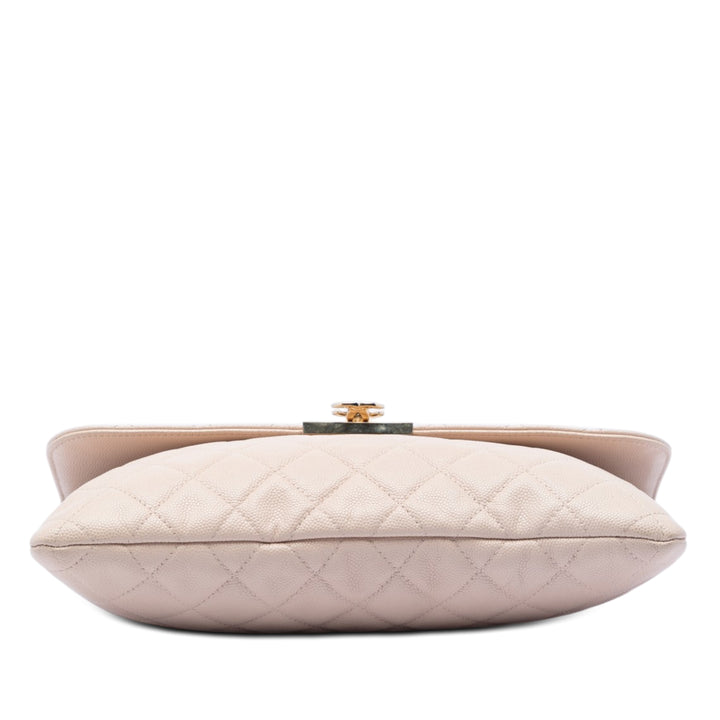 Chanel Medium Matelassé Caviar Golden Class O Étui Pochette