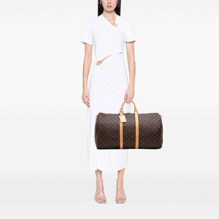 Louis Vuitton Keepall 55 Monogram Marron