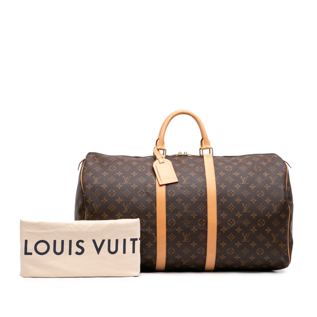 Louis Vuitton Keepall 55 Monogram Marron