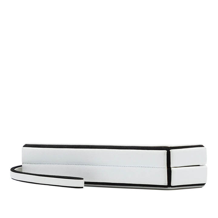 Chanel CC Cuir d’agneau Boîte Pochette Blanc
