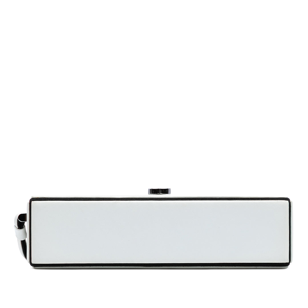 Chanel CC Cuir d’agneau Boîte Pochette Blanc