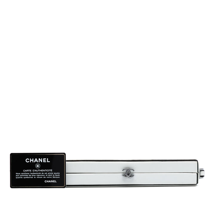Chanel CC Cuir d’agneau Boîte Pochette Blanc