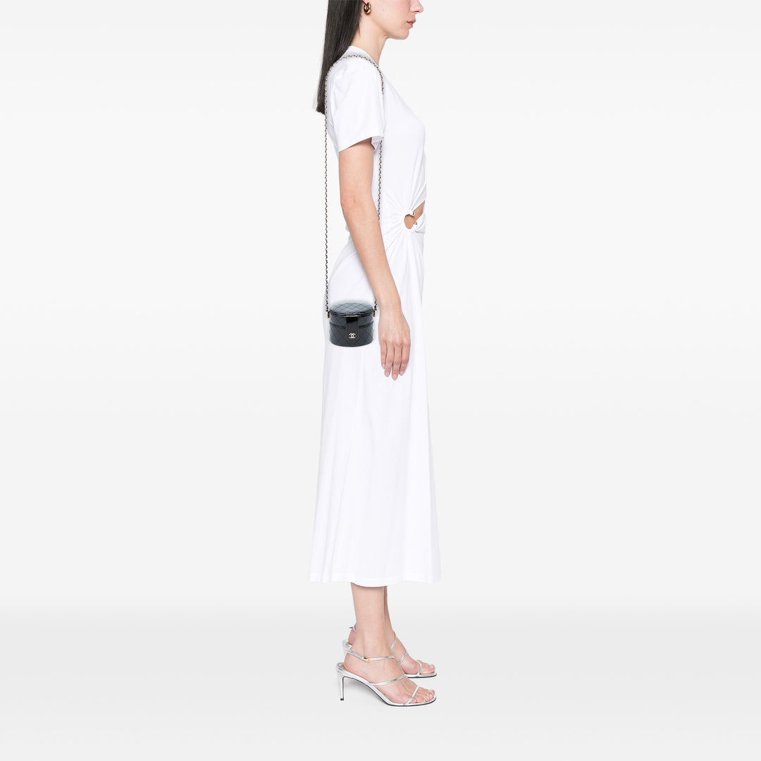 Chanel CC Matelassé Cuir verni Vanity avec chaîne