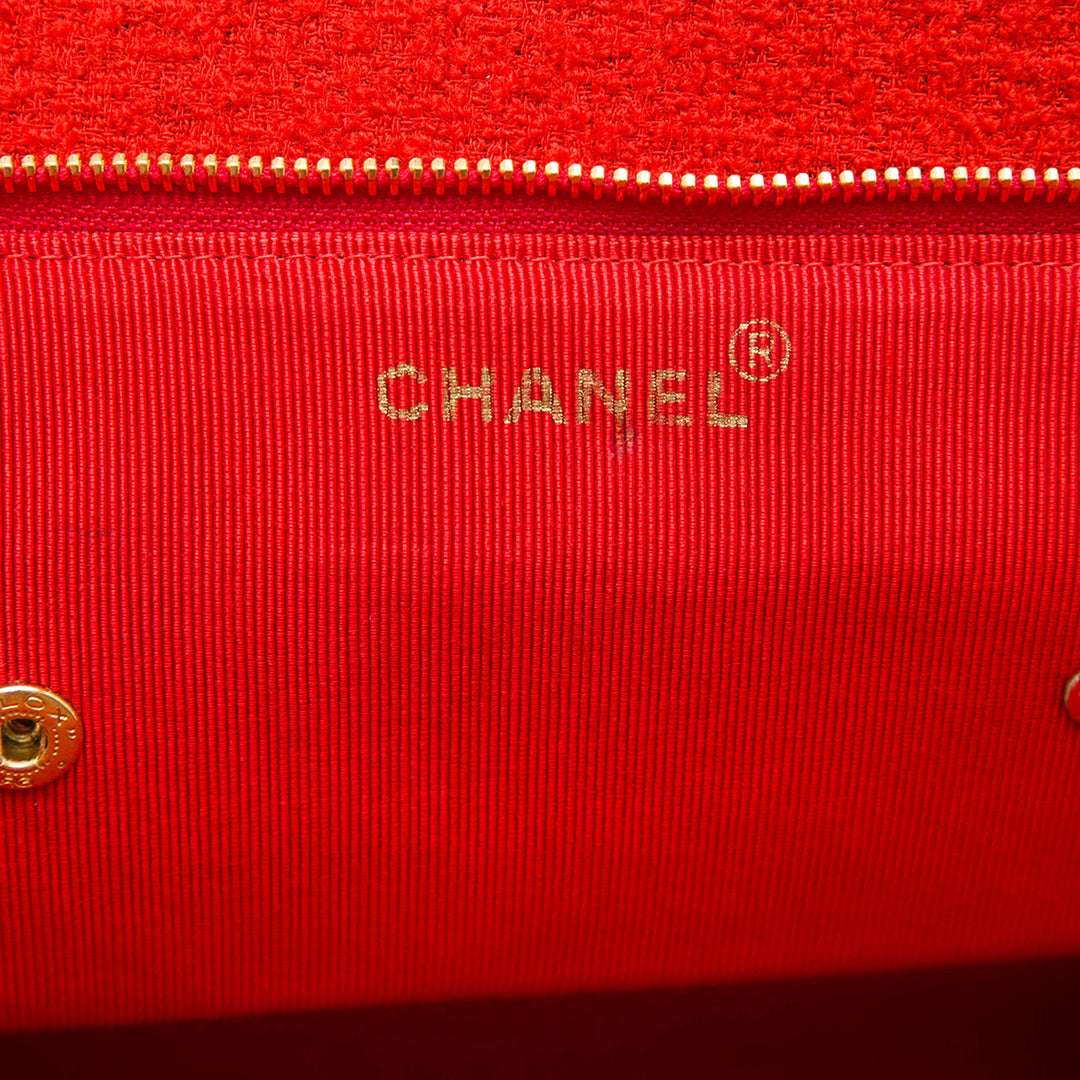 Chanel CC Chevron Tweed Chain Sac bandoulière