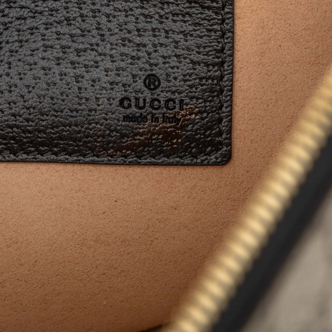 Gucci GG Supreme et Cuir de veau Cut Out Interlocking G Pochette