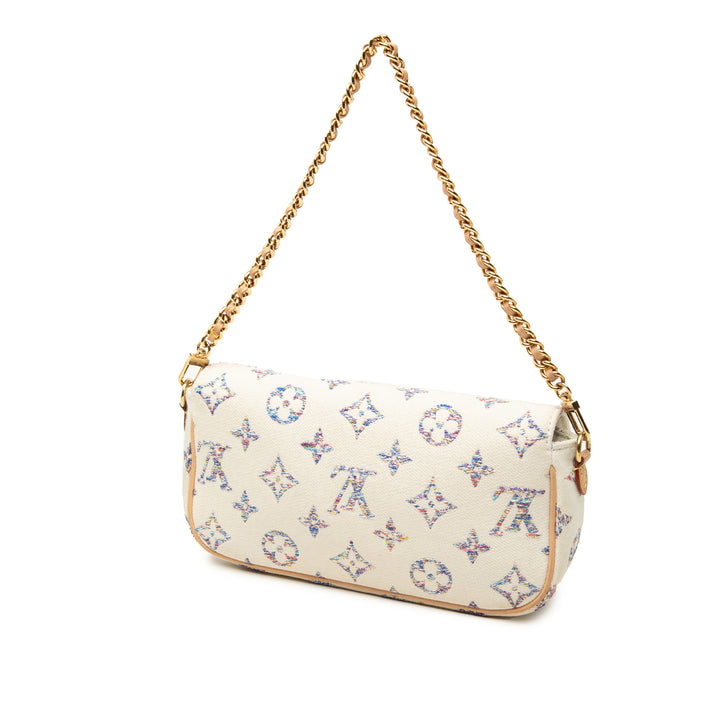 Jacquard Ivy Wallet on Chain Monogram Blanc