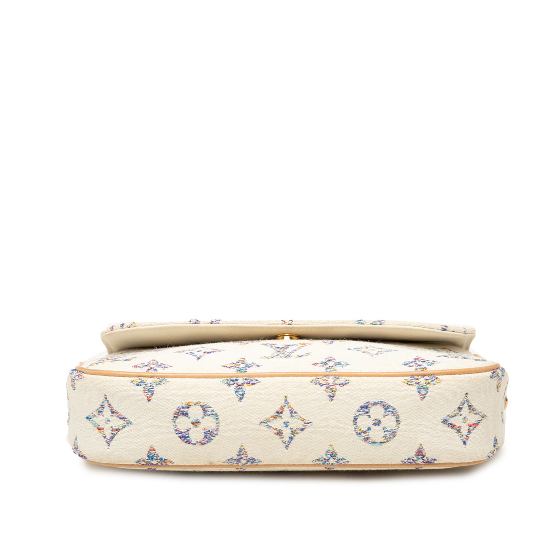 Jacquard Ivy Wallet on Chain Monogram Blanc