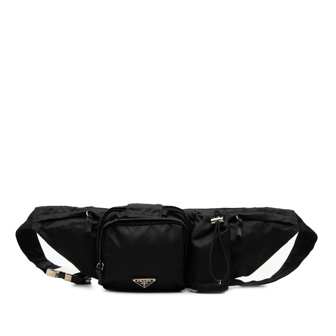 Prada Ceinture Multi Poche Tessuto Noir – vue principale – GABY PARIS