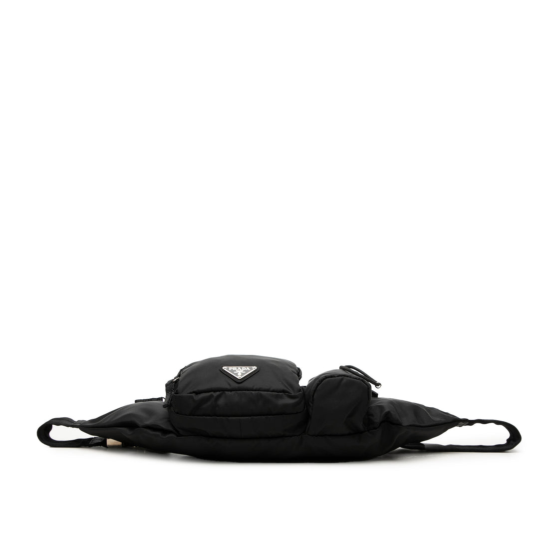 Prada Ceinture Multi Poche Tessuto Noir – vue 3 – GABY PARIS
