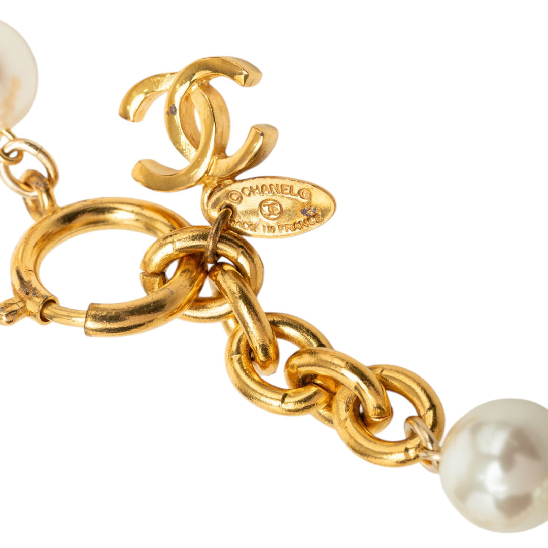 Chanel CC plaqué et Perles fantaisie Collier