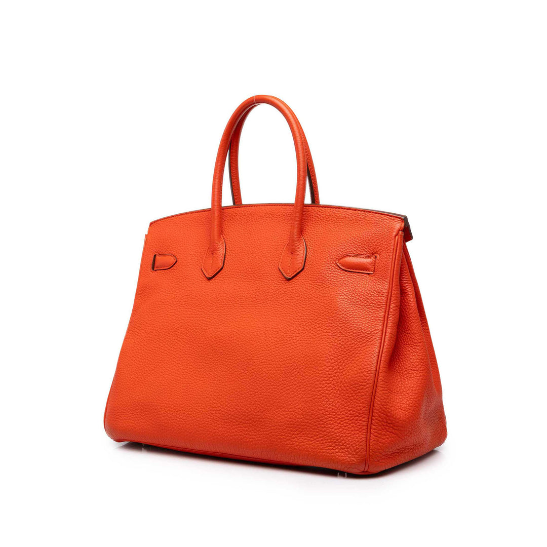 Hermès Sac à main Birkin Retourne 35 Togo Orange – vue 2 – GABY PARIS