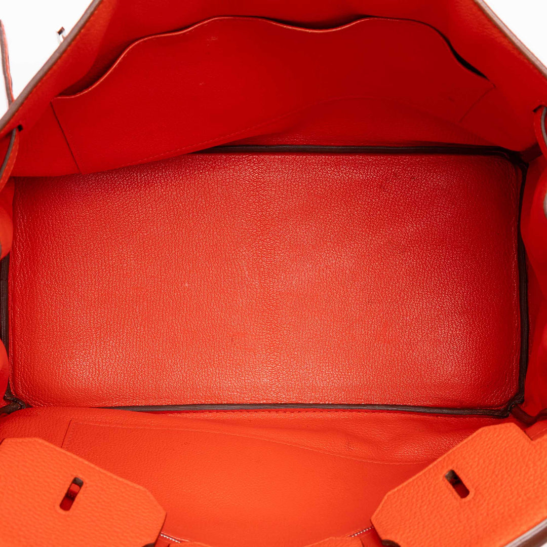 Hermès Sac à main Birkin Retourne 35 Togo Orange – vue 4 – GABY PARIS