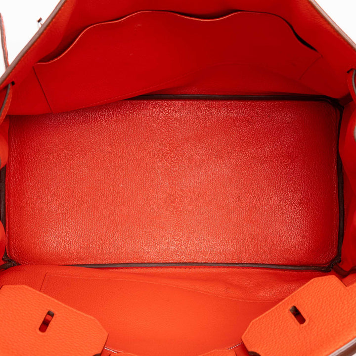 Hermès Sac à main Birkin Retourne 35 Togo Orange – vue 4 – GABY PARIS