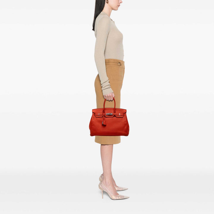 Hermès Sac à main Birkin Retourne 35 Togo Orange – vue 6 – GABY PARIS