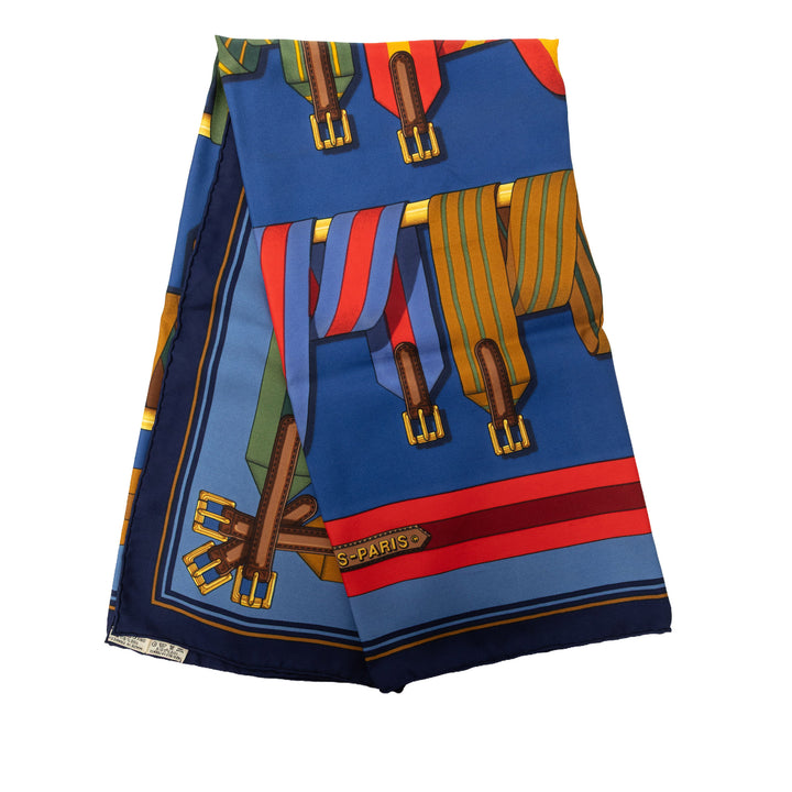 Hermès Les Sangles Foulard 90 Soie