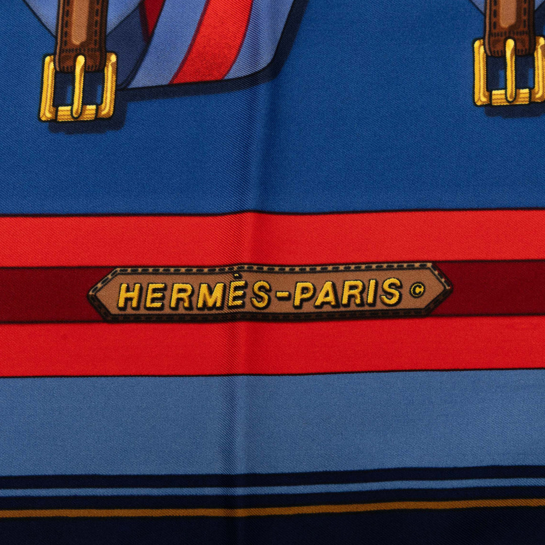 Hermès Les Sangles Foulard 90 Soie