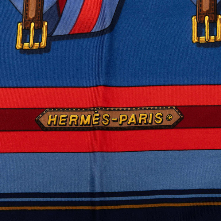 Hermès Les Sangles Foulard 90 Soie