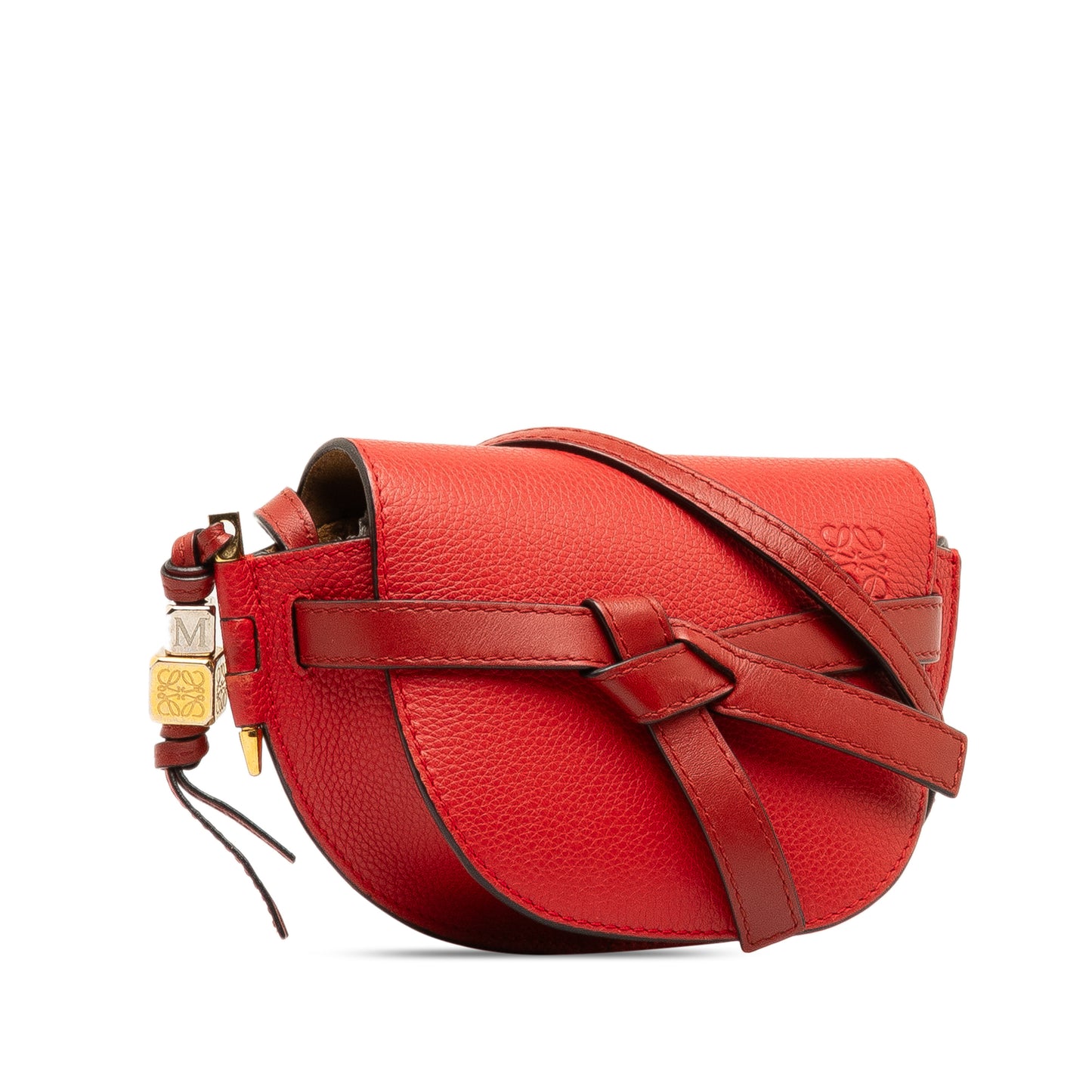 Mini Leather Gate Bag Red - Gaby Paris